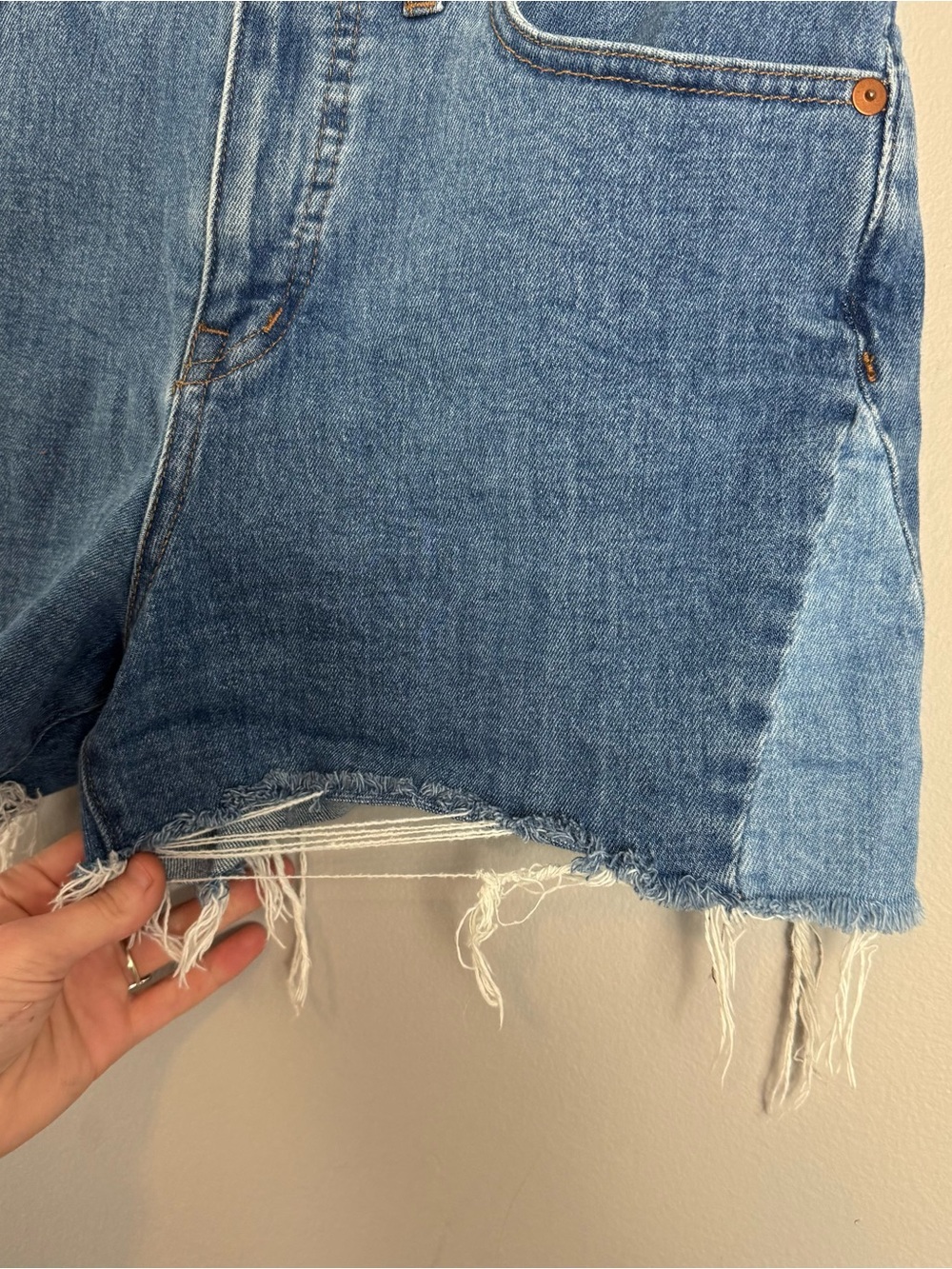 Madewell Blue Denim Cutoff Jean Shorts - Picture 7 of 13